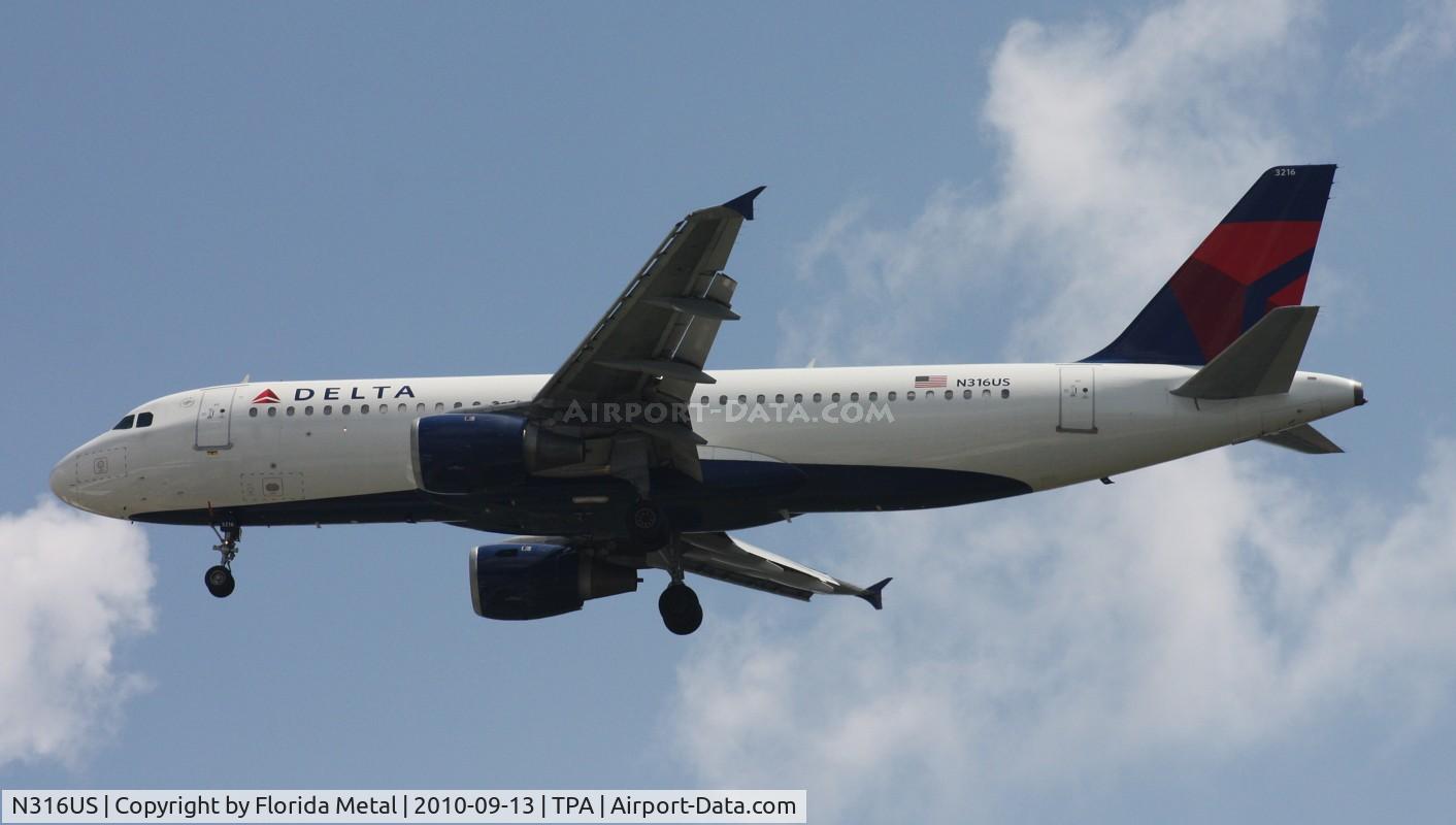 N316US, 1991 Airbus A320-211 C/N 192, Delta A320