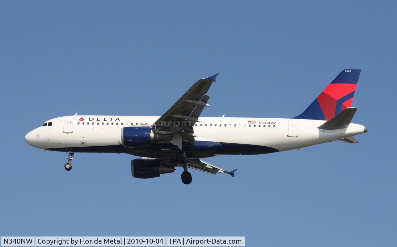 N340NW, 1992 Airbus A320-212 C/N 372, Delta A320