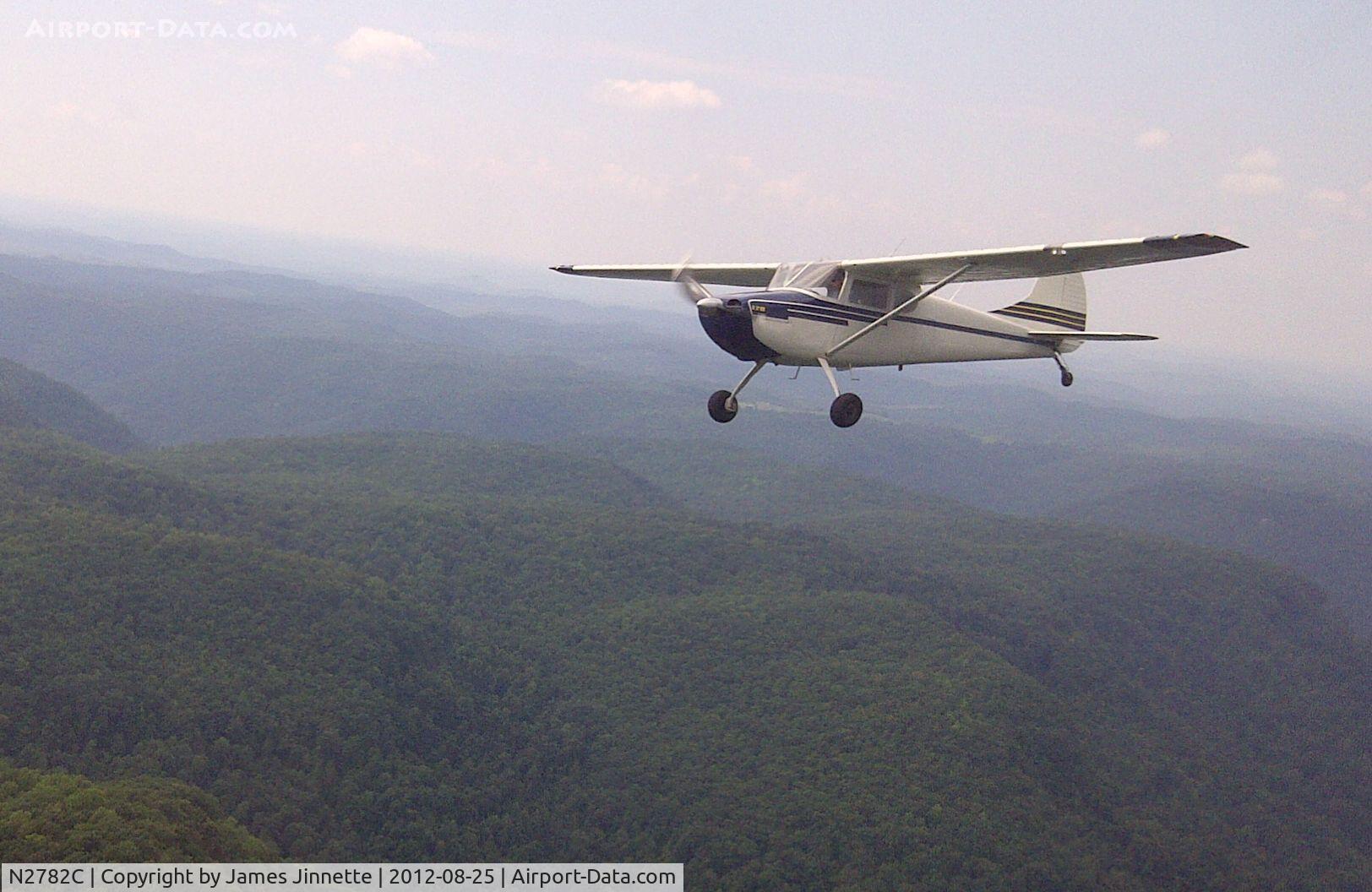 N2782C, 1954 Cessna 170B C/N 26326, Over Monongahela National Forest
