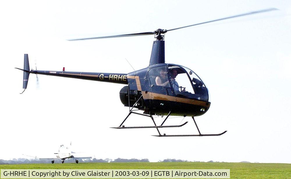 G-HRHE, 1991 Robinson R22 Beta C/N 1950, Ex: G-BTWP > G-HRHE - Originally owned to, Sloane Helicopters Ltd in October 1991 as G-BTWP and currently in private hands since October 2001 as G-HRHE.