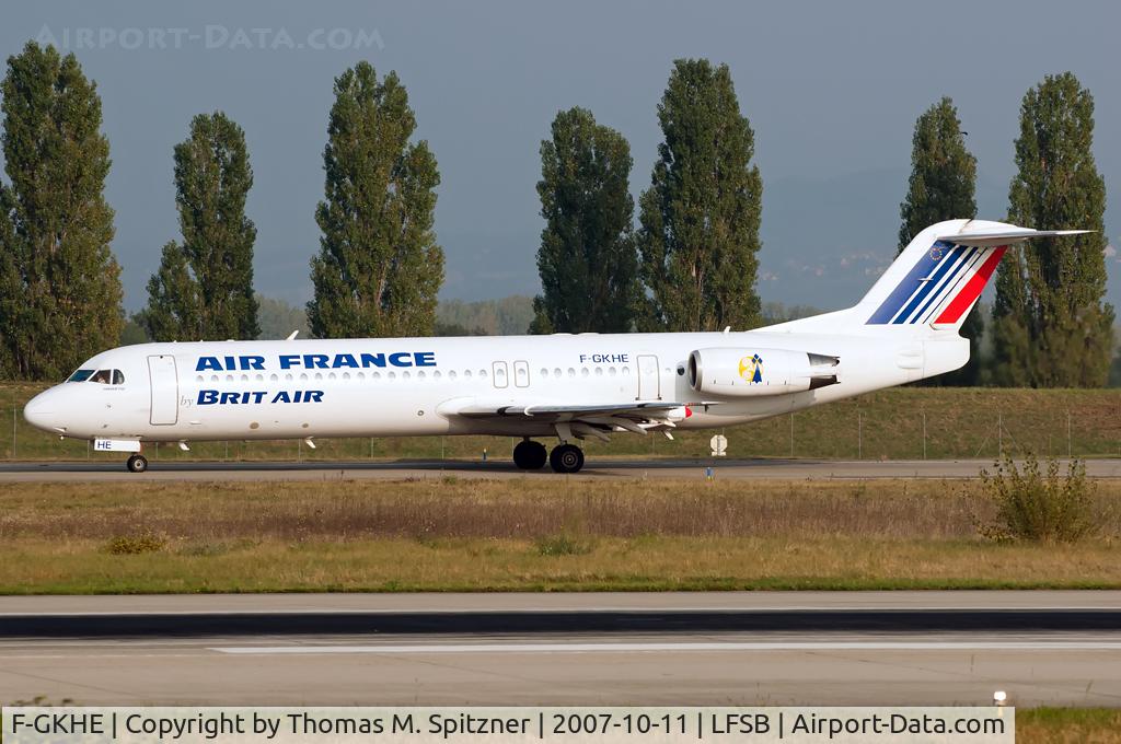 F-GKHE, 1992 Fokker 100 (F-28-0100) C/N 11386, Air France by BritAir F-GKHE