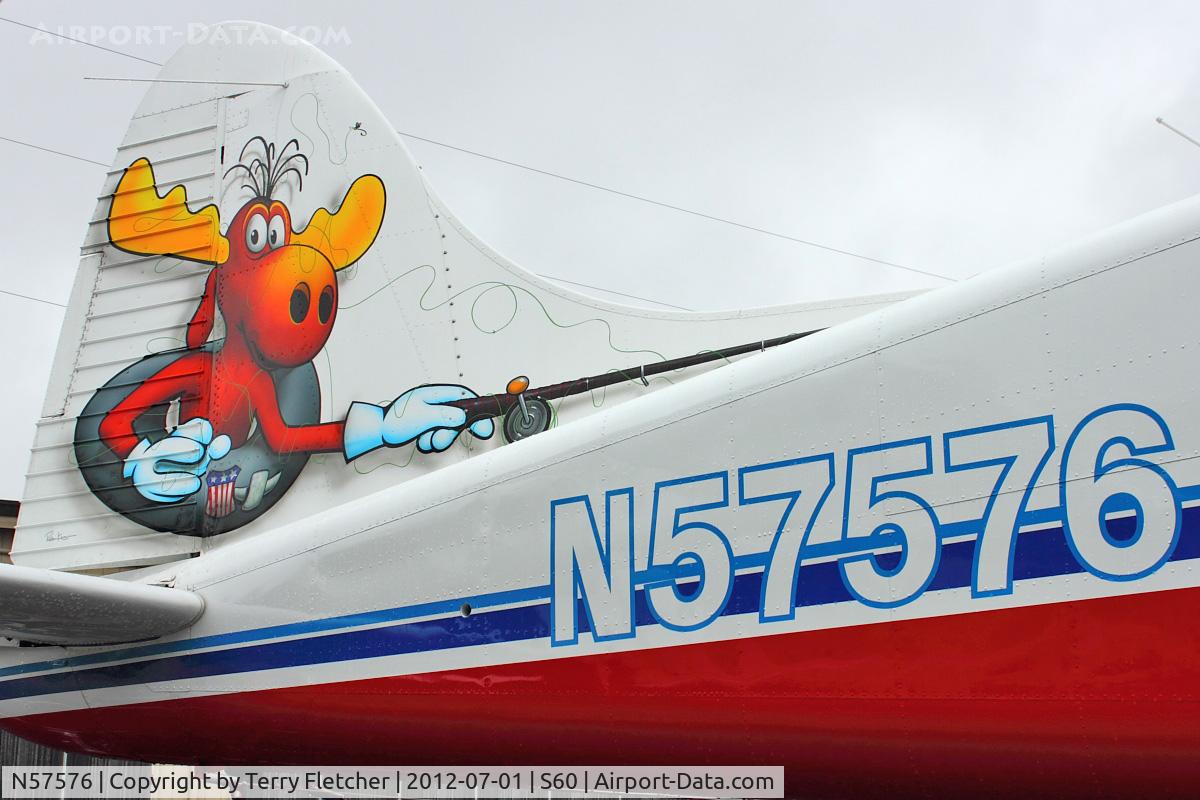 N57576, 1956 De Havilland Canada DHC-2 Beaver Mk.I (L20A) C/N 1168, Artwork on 1956 Dehavilland DHC-2 MK. I(L20A), c/n: 1168