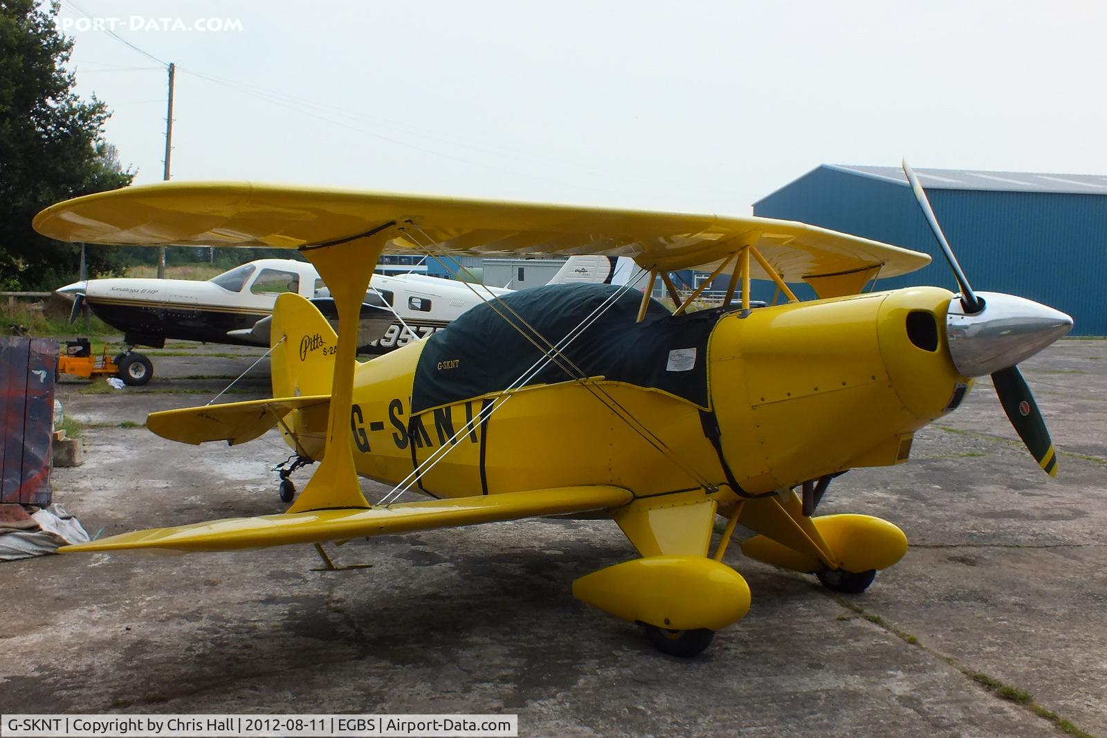 G-SKNT, 1973 Aerotek Pitts S-2A Special C/N 2048, at Shobdon Airfield, Herefordshire