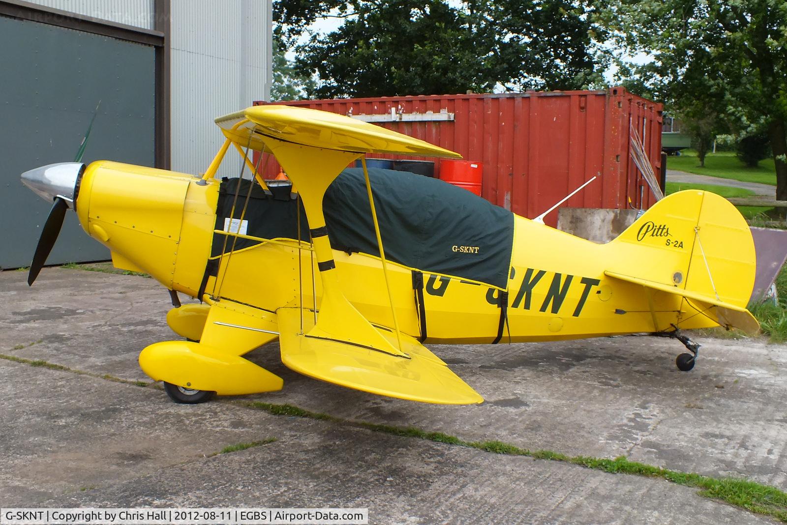 G-SKNT, 1973 Aerotek Pitts S-2A Special C/N 2048, at Shobdon Airfield, Herefordshire