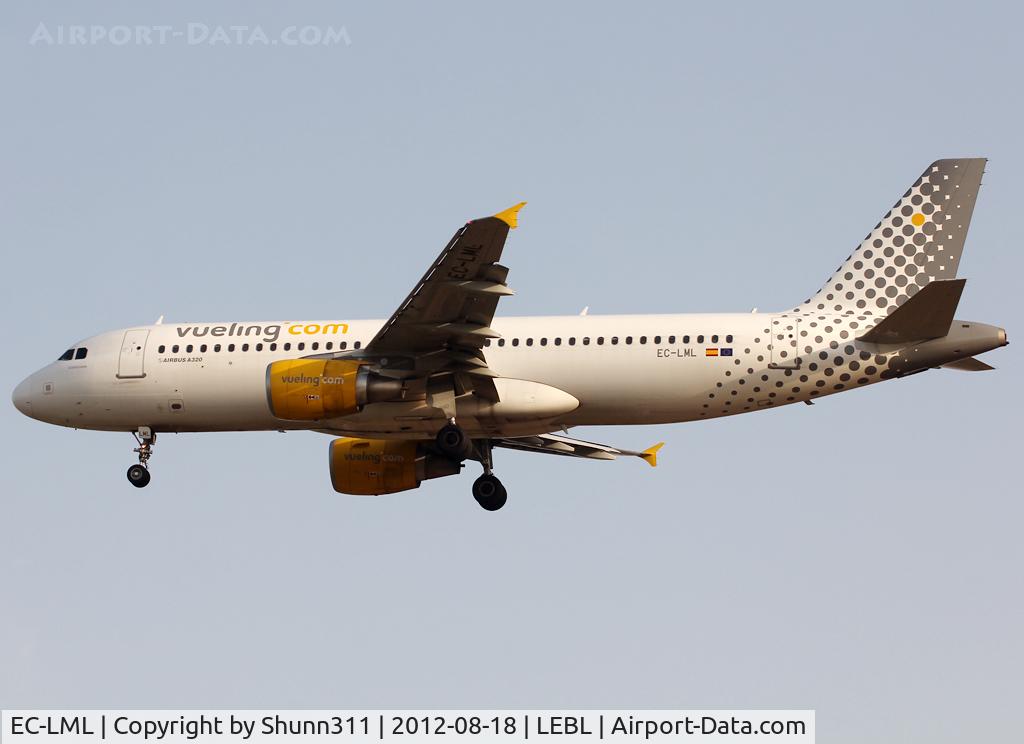 EC-LML, 2011 Airbus A320-214 C/N 4742, Landing rwy 25R