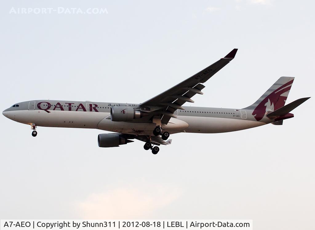 A7-AEO, 2008 Airbus A330-302 C/N 918, Landing rwy 25R