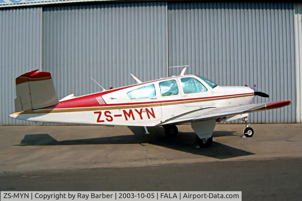 ZS-MYN, Beechcraft V35A Bonanza C/N D8978, Beech V35A Bonanza [D-8978] Lanseria~ZS 05/10/2003