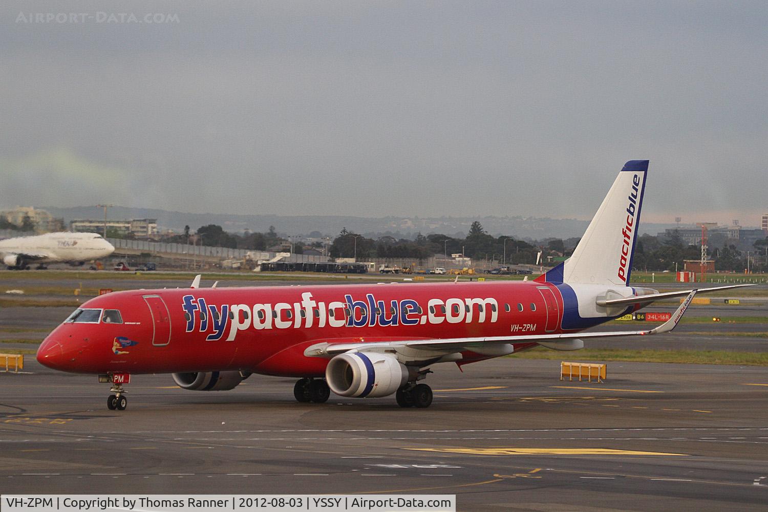 VH-ZPM, 2009 Embraer 190AR (ERJ-190-100IGW) C/N 19000262, Pacific Blue Embraer 190
