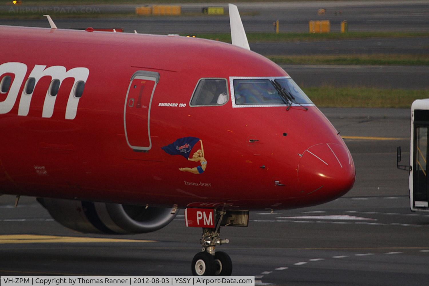 VH-ZPM, 2009 Embraer 190AR (ERJ-190-100IGW) C/N 19000262, Pacific Blue Embraer 190
