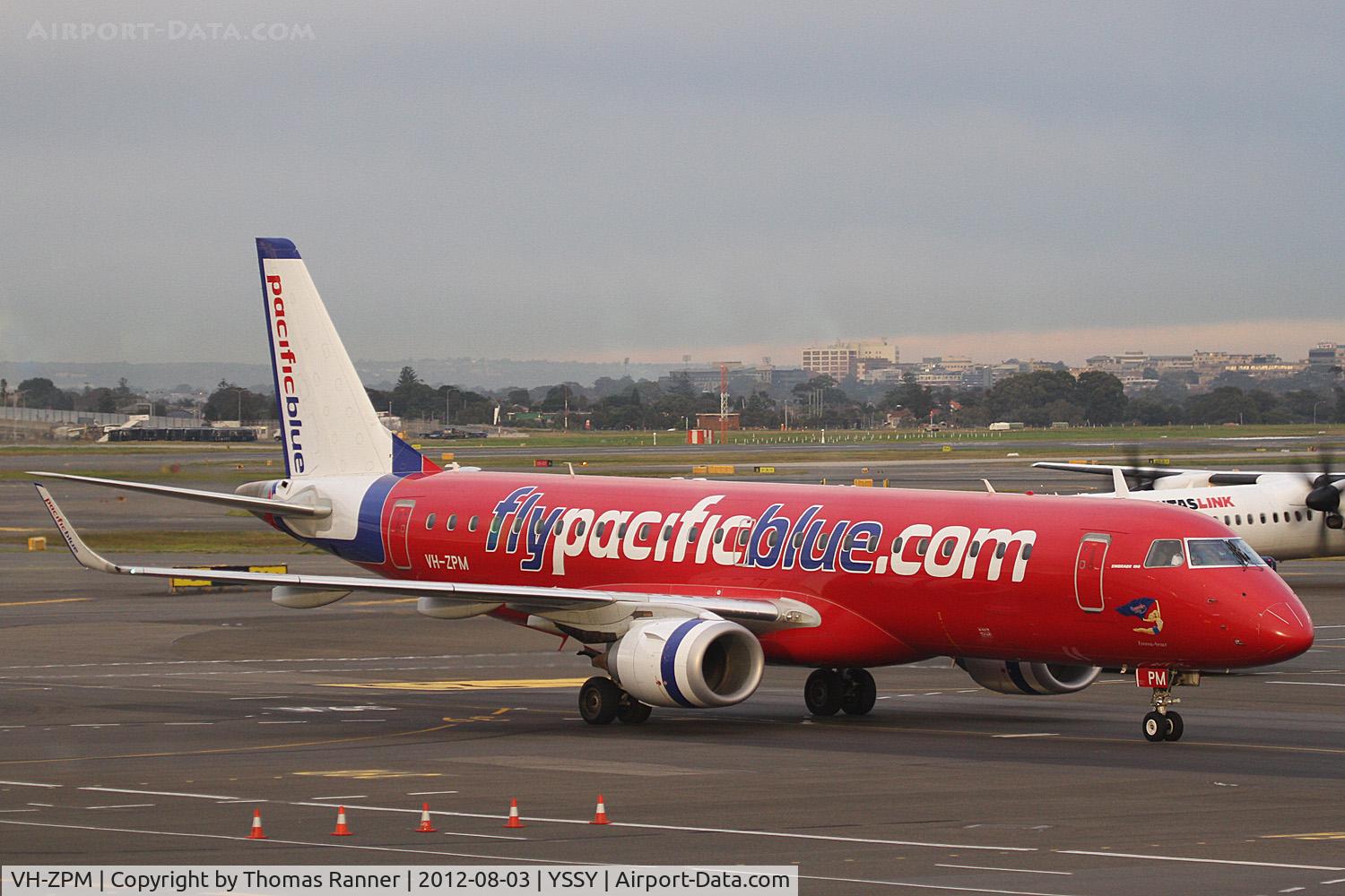 VH-ZPM, 2009 Embraer 190AR (ERJ-190-100IGW) C/N 19000262, Pacific Blue Embraer 190