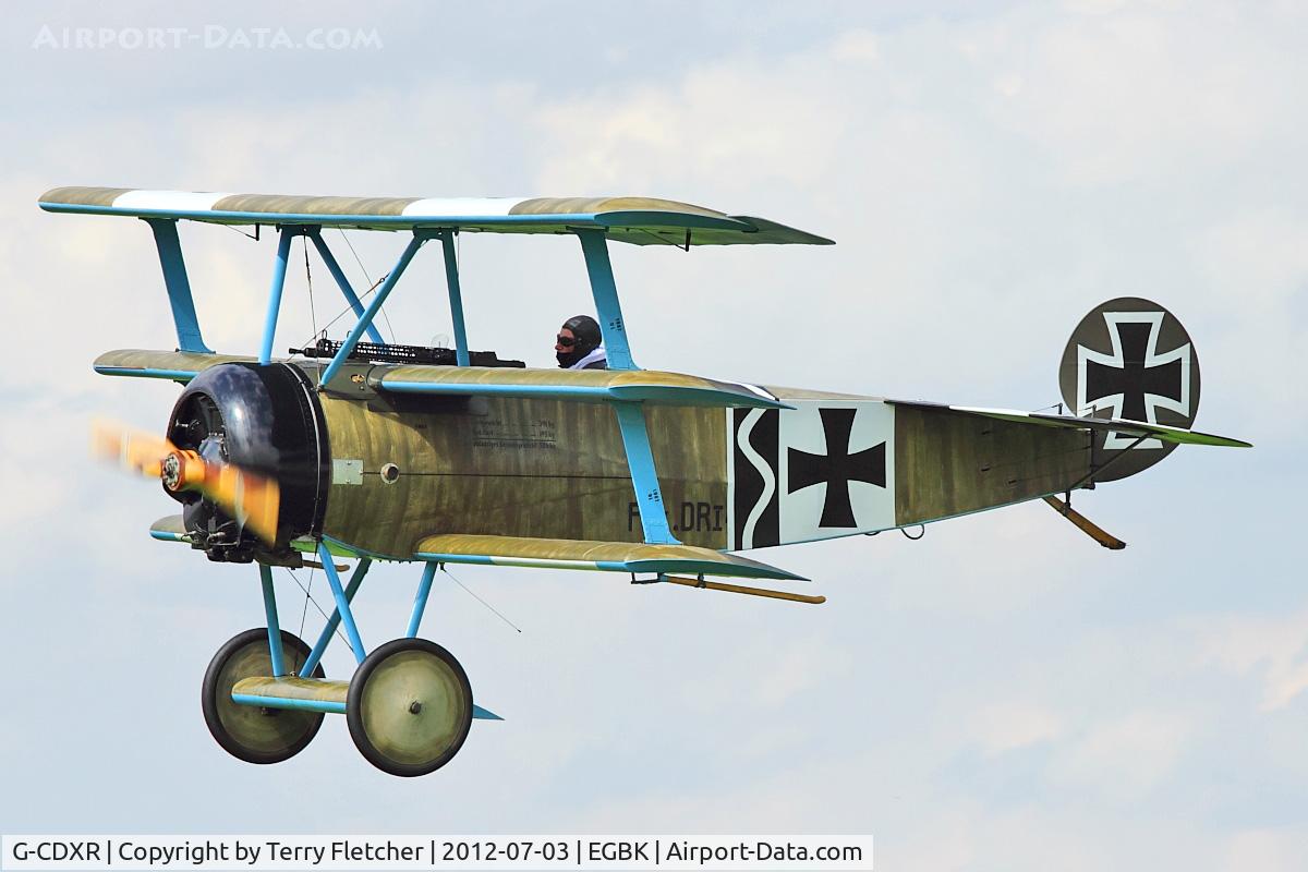 G-CDXR, 2006 Fokker Dr.1 Triplane Replica C/N PFA 238-14043, 2006 Day Jg REPLICA FOKKER DR1, c/n: PFA 238-14043