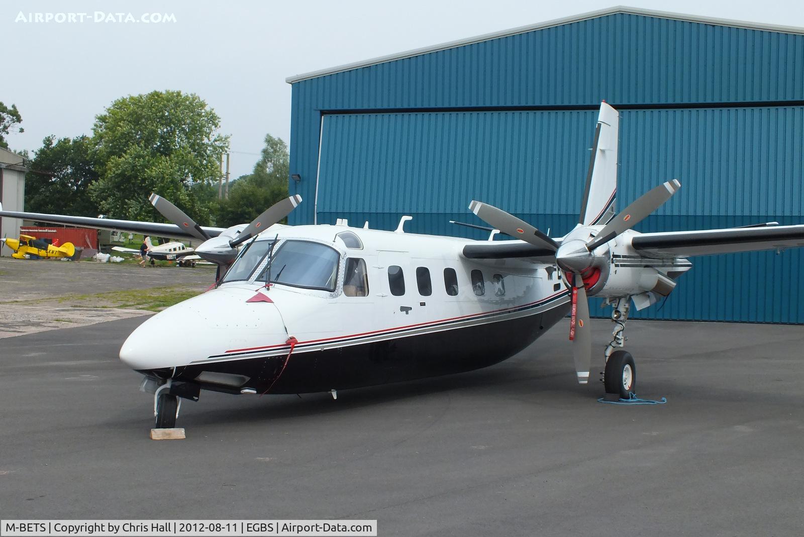 M-BETS, 1982 Gulfstream American 695A Jetprop 1000 C/N 96034, at Shobdon Airfield, Herefordshire