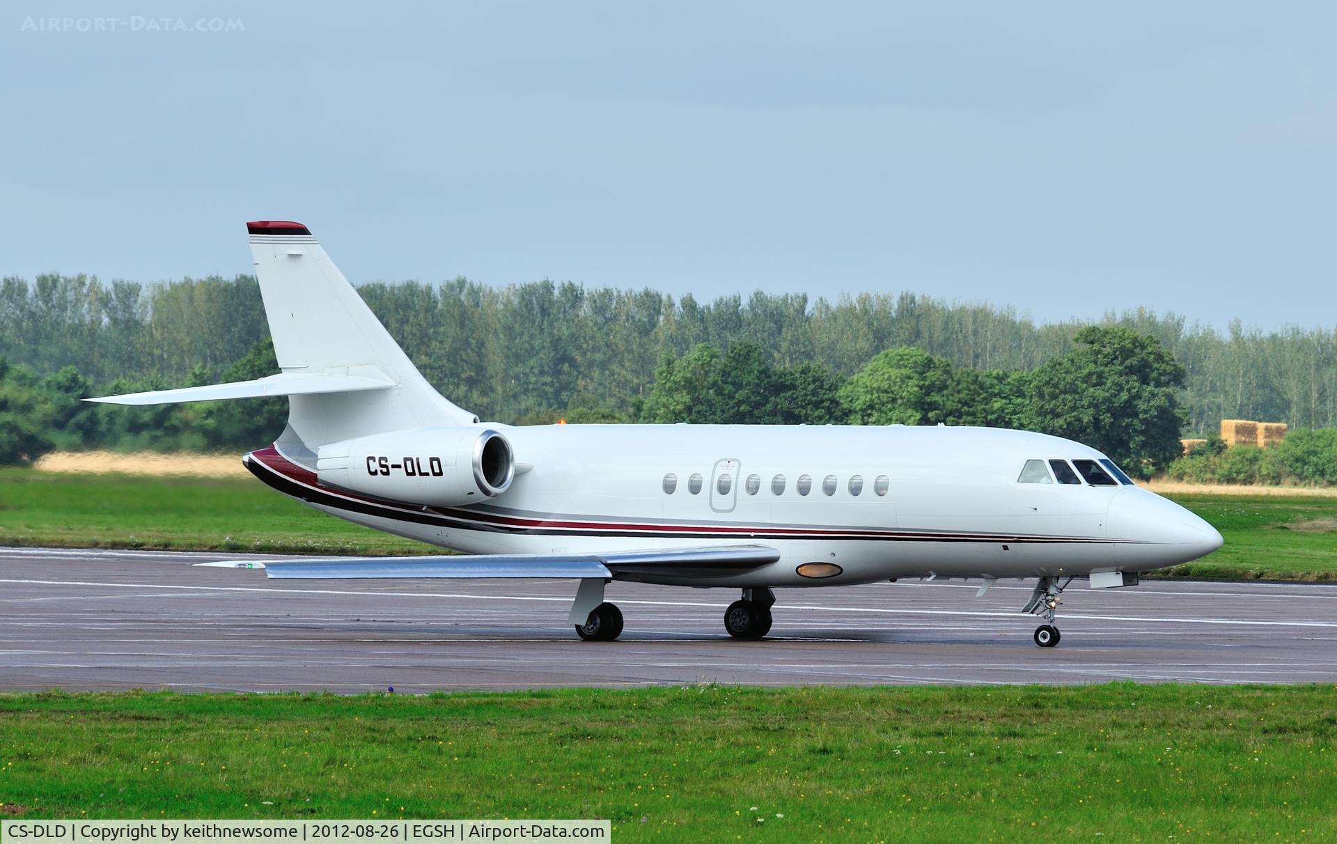 CS-DLD, 2007 Dassault Falcon 2000EX C/N 109, About to depart runway 27 at Norwich !