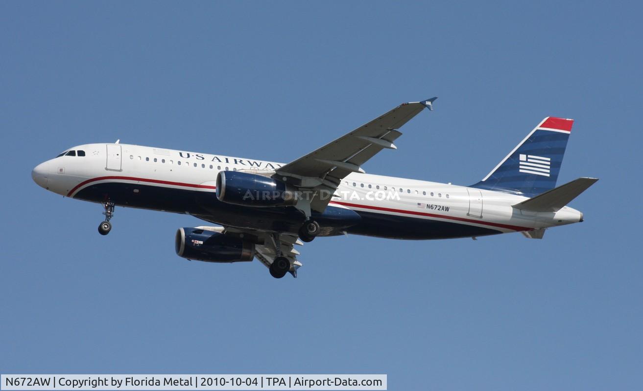 N672AW, 2004 Airbus A320-232 C/N 2193, US Airways A320
