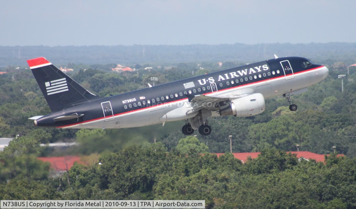 N738US, 2000 Airbus A319-112 C/N 1254, US Airways A319