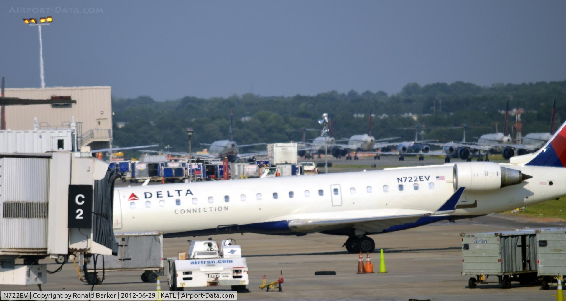 N722EV, 2003 Bombardier CRJ-701 (CL-600-2C10) Regional Jet C/N 10127, Taxi ATL