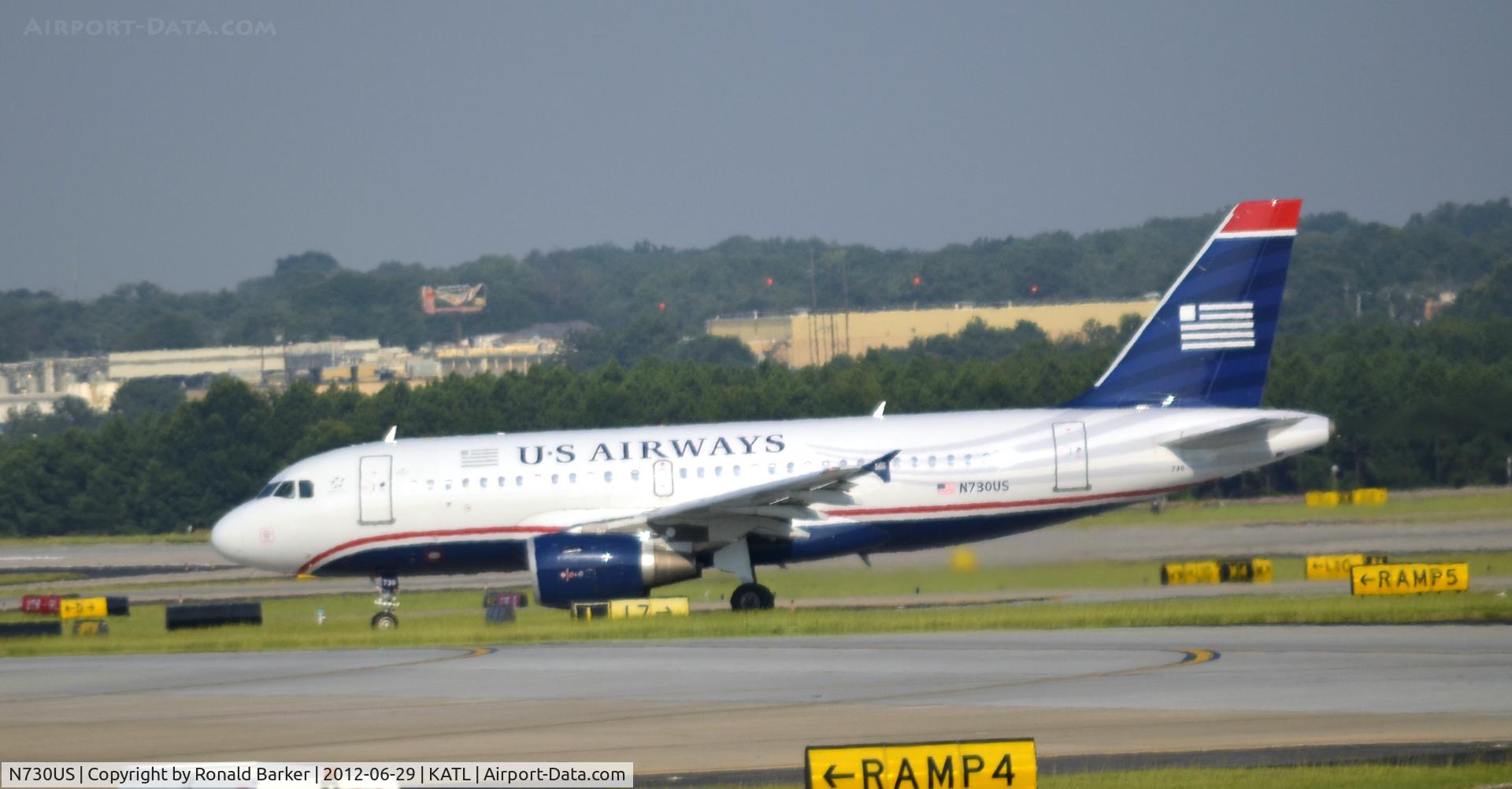N730US, 2000 Airbus A319-112 C/N 1182, Taxi ATL