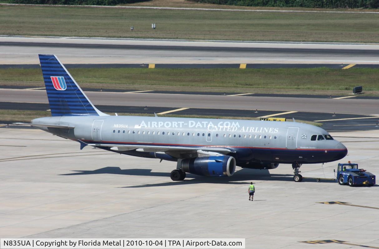 N835UA, 2001 Airbus A319-131 C/N 1426, United A319