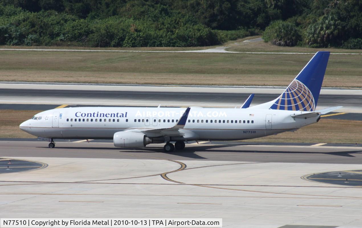N77510, 2008 Boeing 737-824 C/N 32828, Continental 737-800