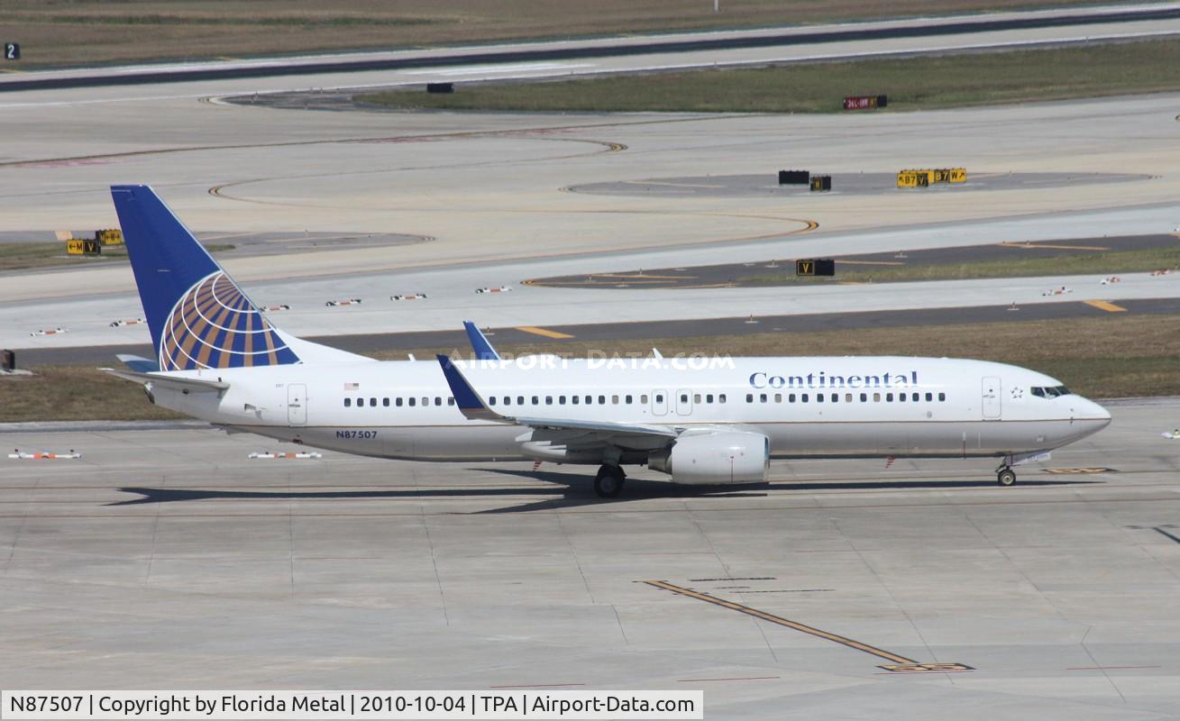 N87507, 2008 Boeing 737-824 C/N 31637, Continental 737