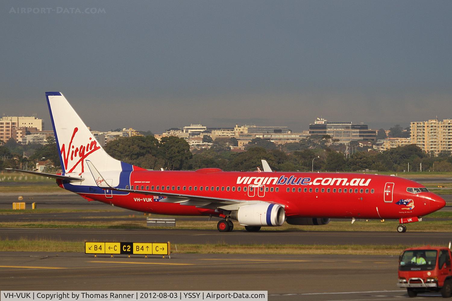VH-VUK, 2007 Boeing 737-8FE C/N 36602/2353, Virginblue Boeing 737