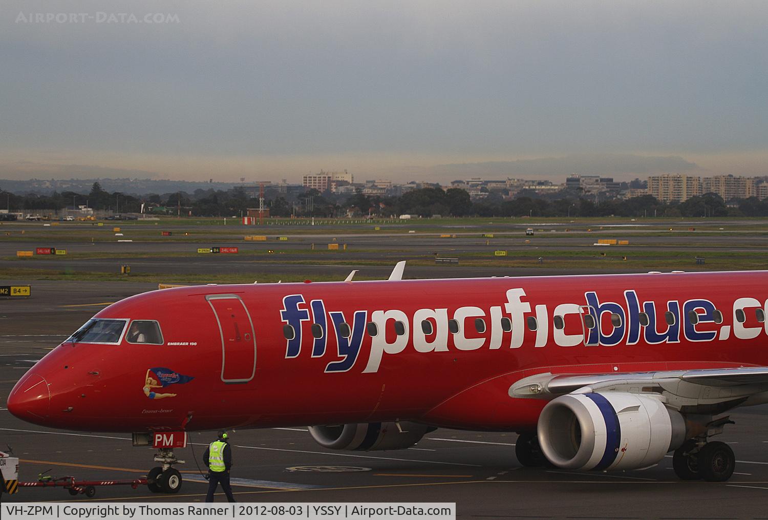 VH-ZPM, 2009 Embraer 190AR (ERJ-190-100IGW) C/N 19000262, Pacificblue Embraer 190