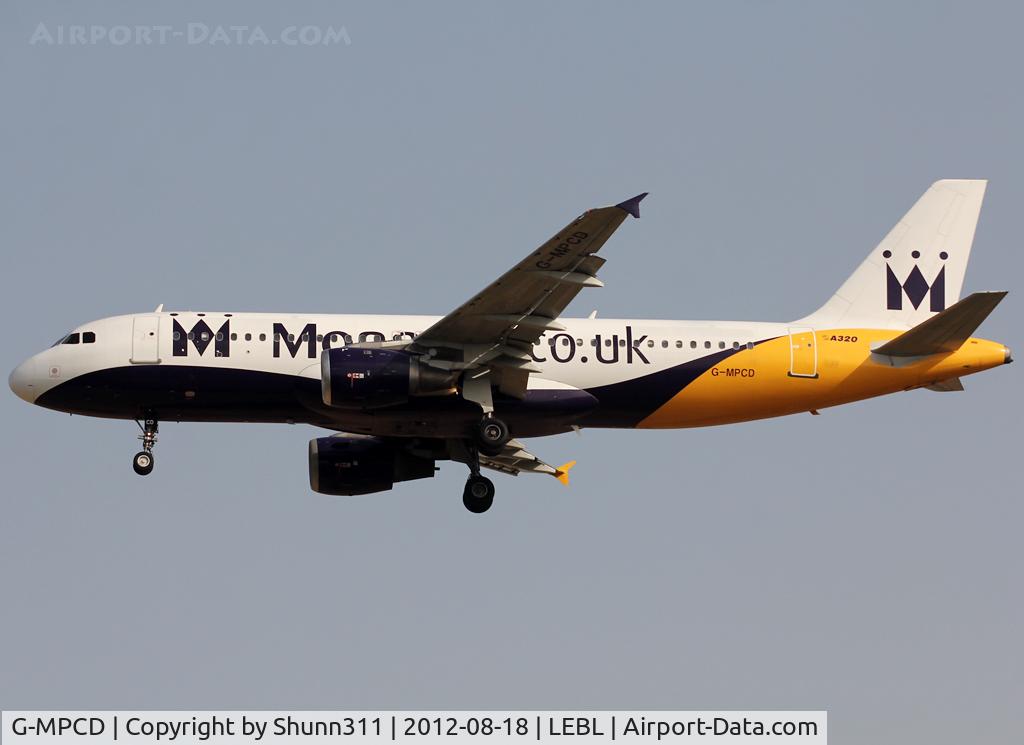 G-MPCD, 1994 Airbus A320-212 C/N 379, Landing rwy 25R with new c/s