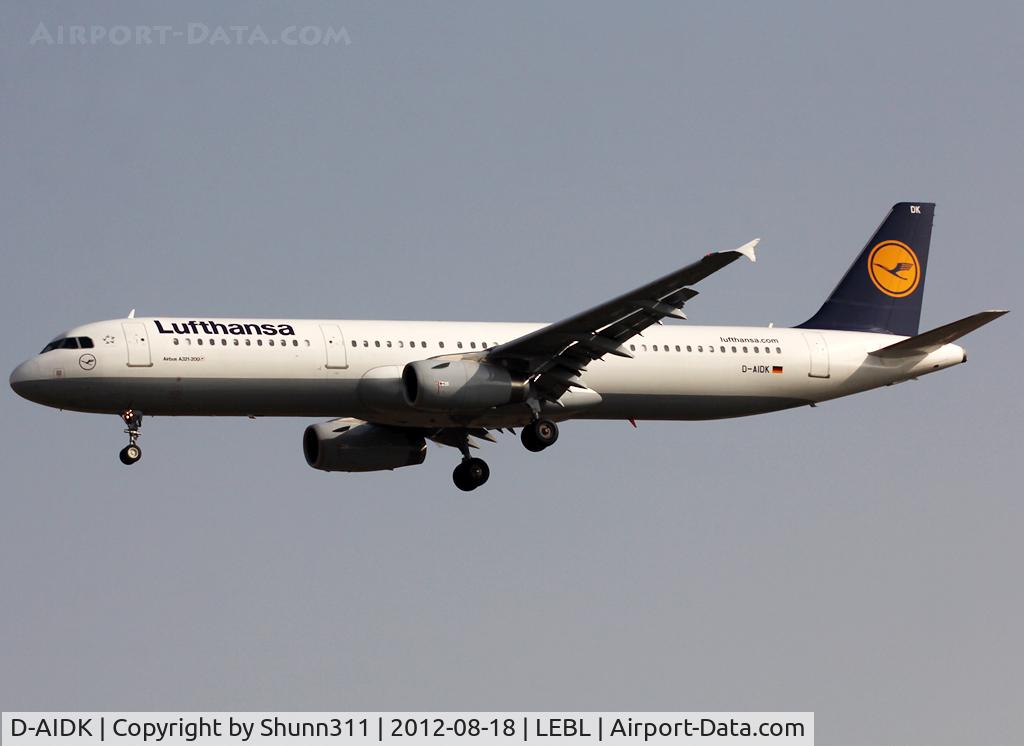 D-AIDK, 2011 Airbus A321-231 C/N 4819, Landing rwy 25R
