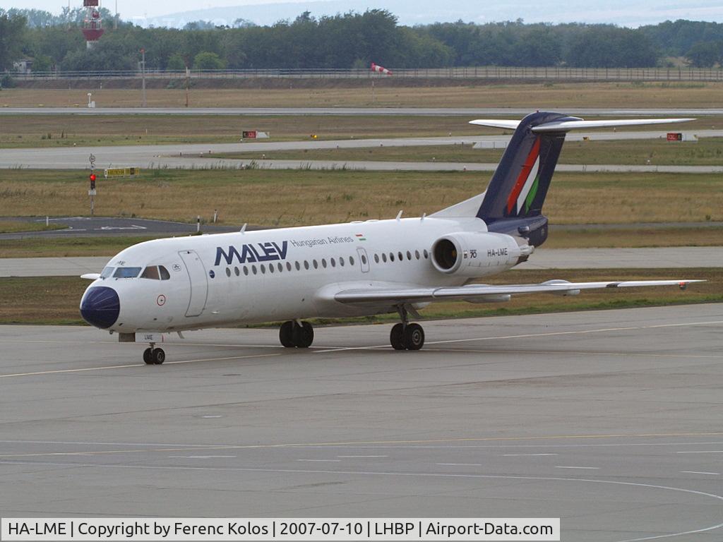 HA-LME, 1996 Fokker 70 (F-28-0070) C/N 11575, Ferihegy