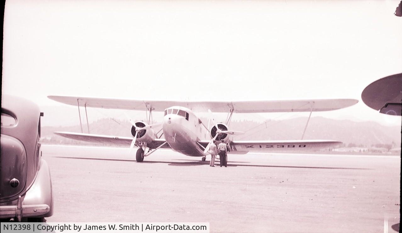 N12398, Curtiss AT-32D Condor C/N 50, Phot0 taken at Los Angeles Grand Central Air Terminal by my grandfather who was an aircraft mechanic there during the 1930's.