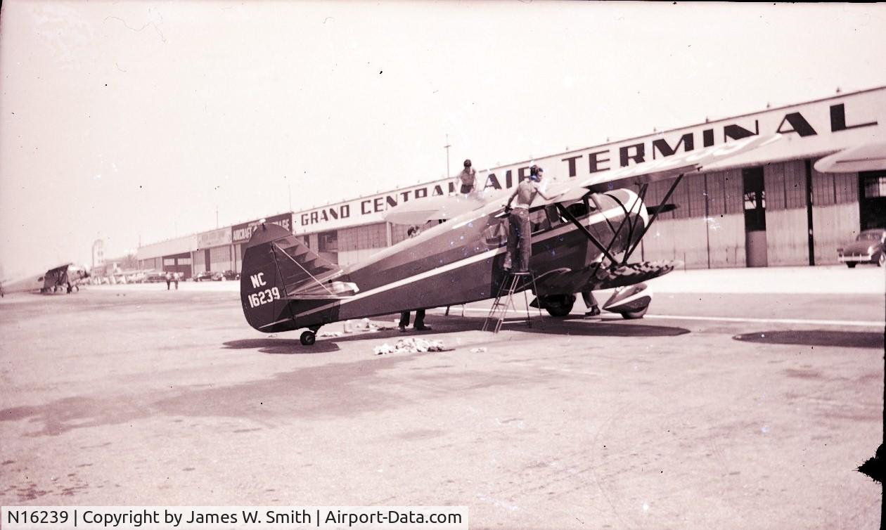 NC16239, Waco ZQC-6 C/N 4442, Photo my Grandfather took of this new Waco at Grand Central Air Terminal, Los Angeles in the 1930's when he was an aircraft mechanic there.