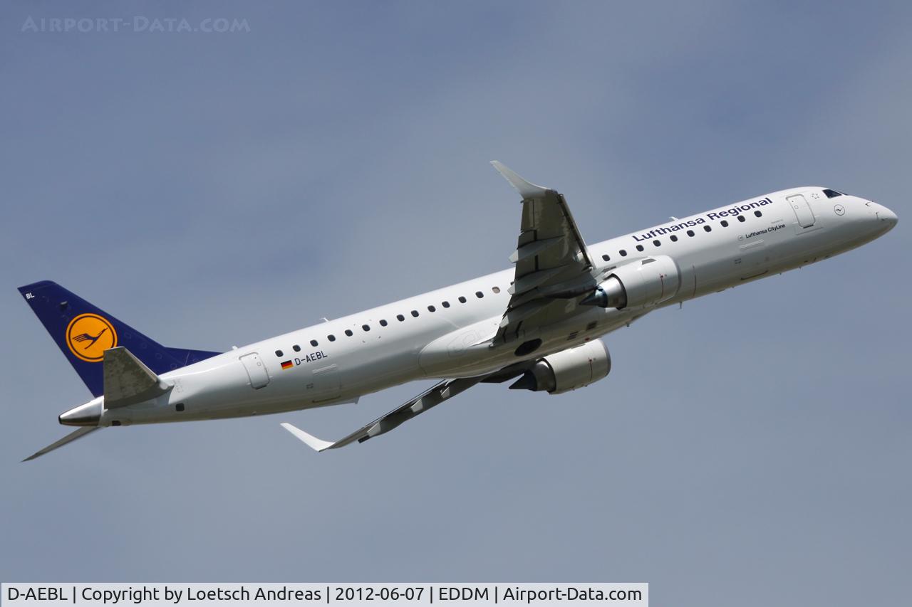 D-AEBL, 2012 Embraer 195LR (ERJ-190-200LR) C/N 19000507, DLH Regional