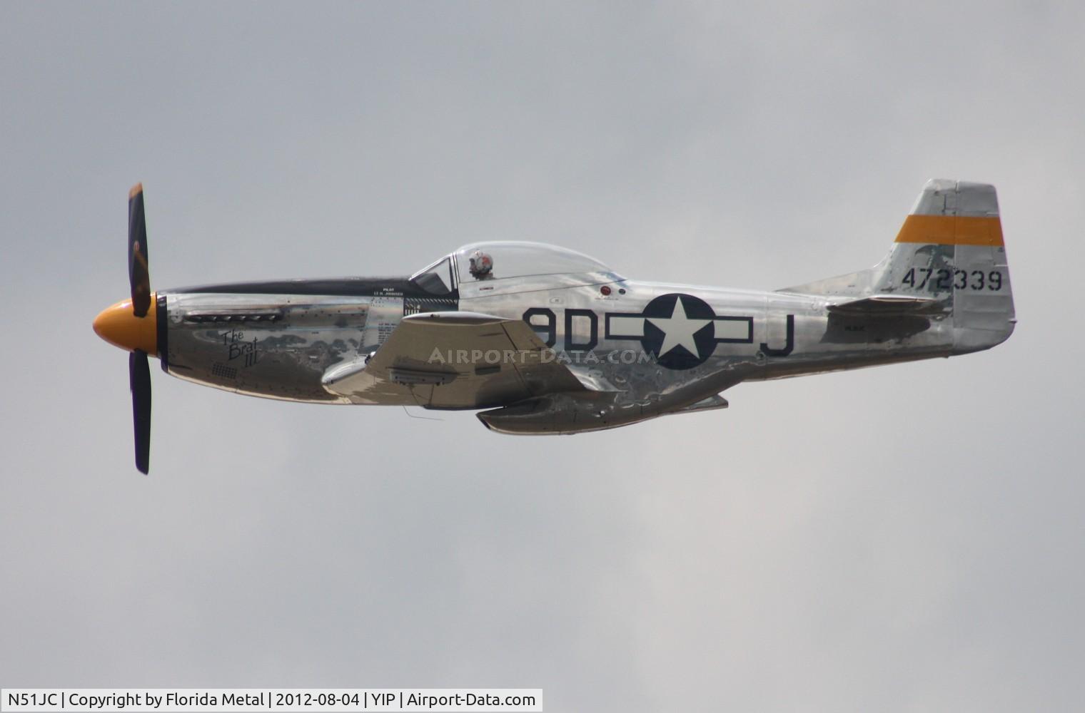 N51JC, 1944 North American P-51D Mustang C/N 122-38798, The Brat III