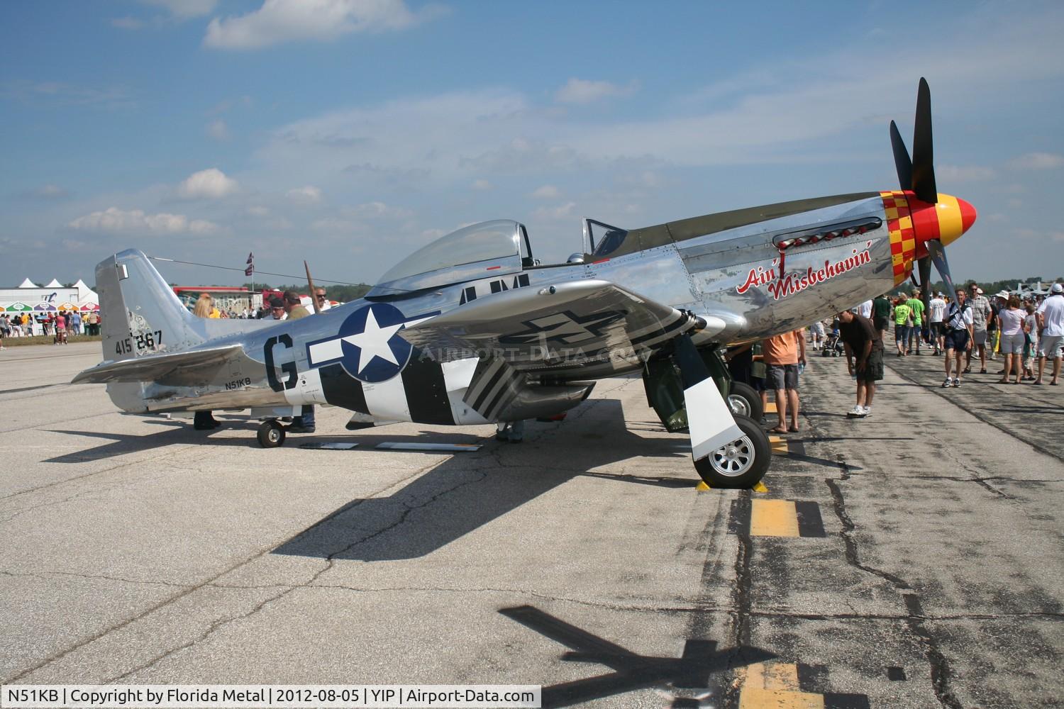 N51KB, 1961 North American F-51D Mustang C/N 44-74009, Ain't Misbehavin