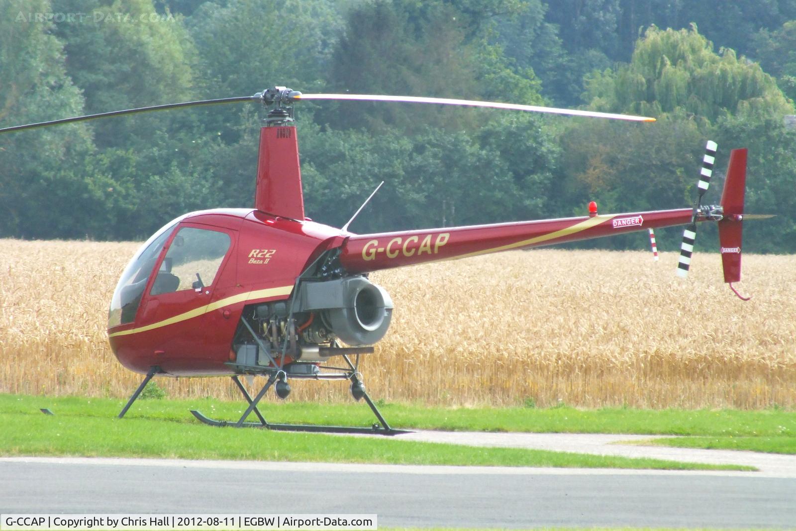 G-CCAP, 2003 Robinson R22 Beta II C/N 3413, at Wellesbourne Mountford