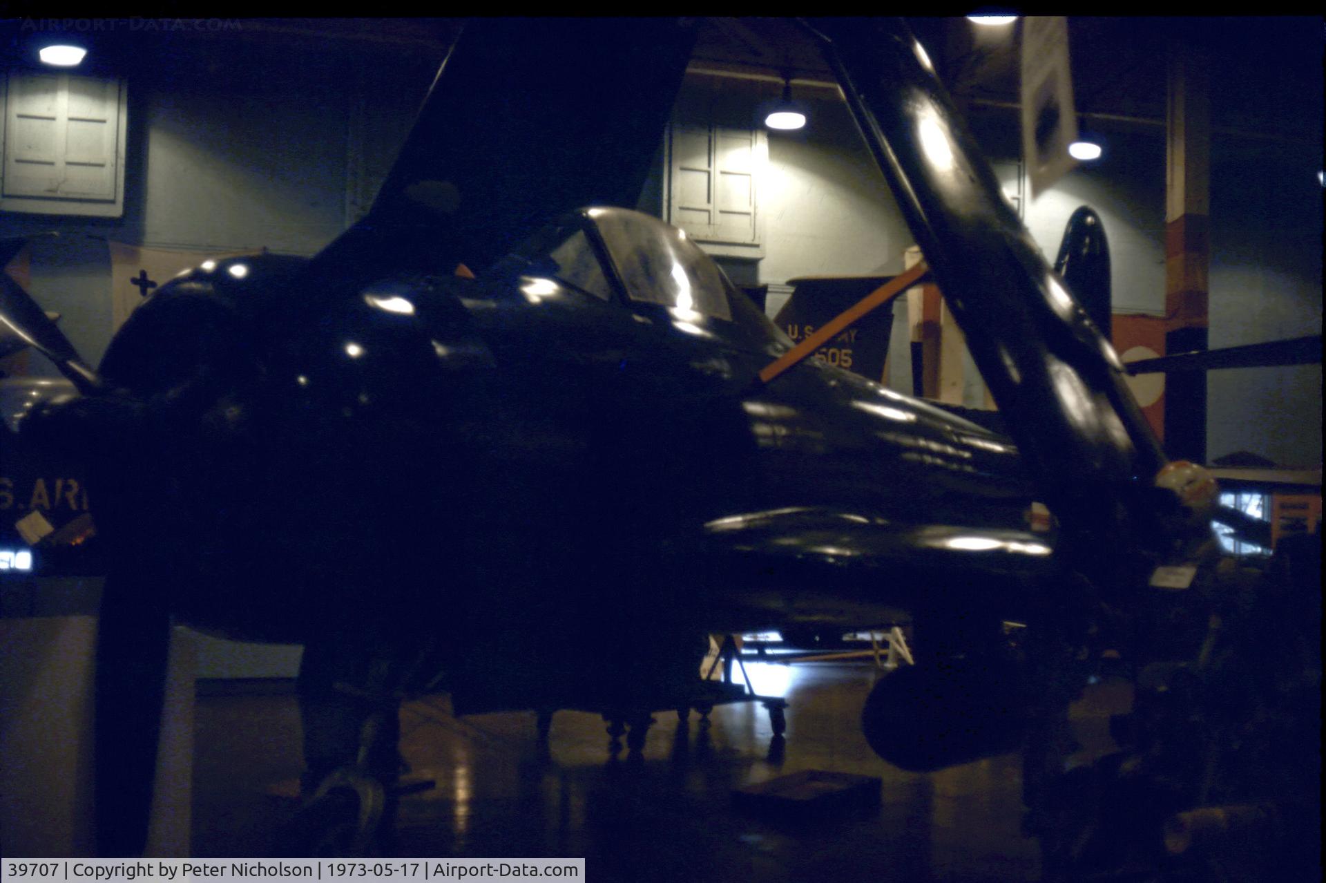 39707, Ryan FR-1 Fireball C/N Not found 39707, Ryan FR-1 Fireball as displayed at Balboa Park, San Diego in May 1973 - the aircraft was destroyed by fire there in 1978.
