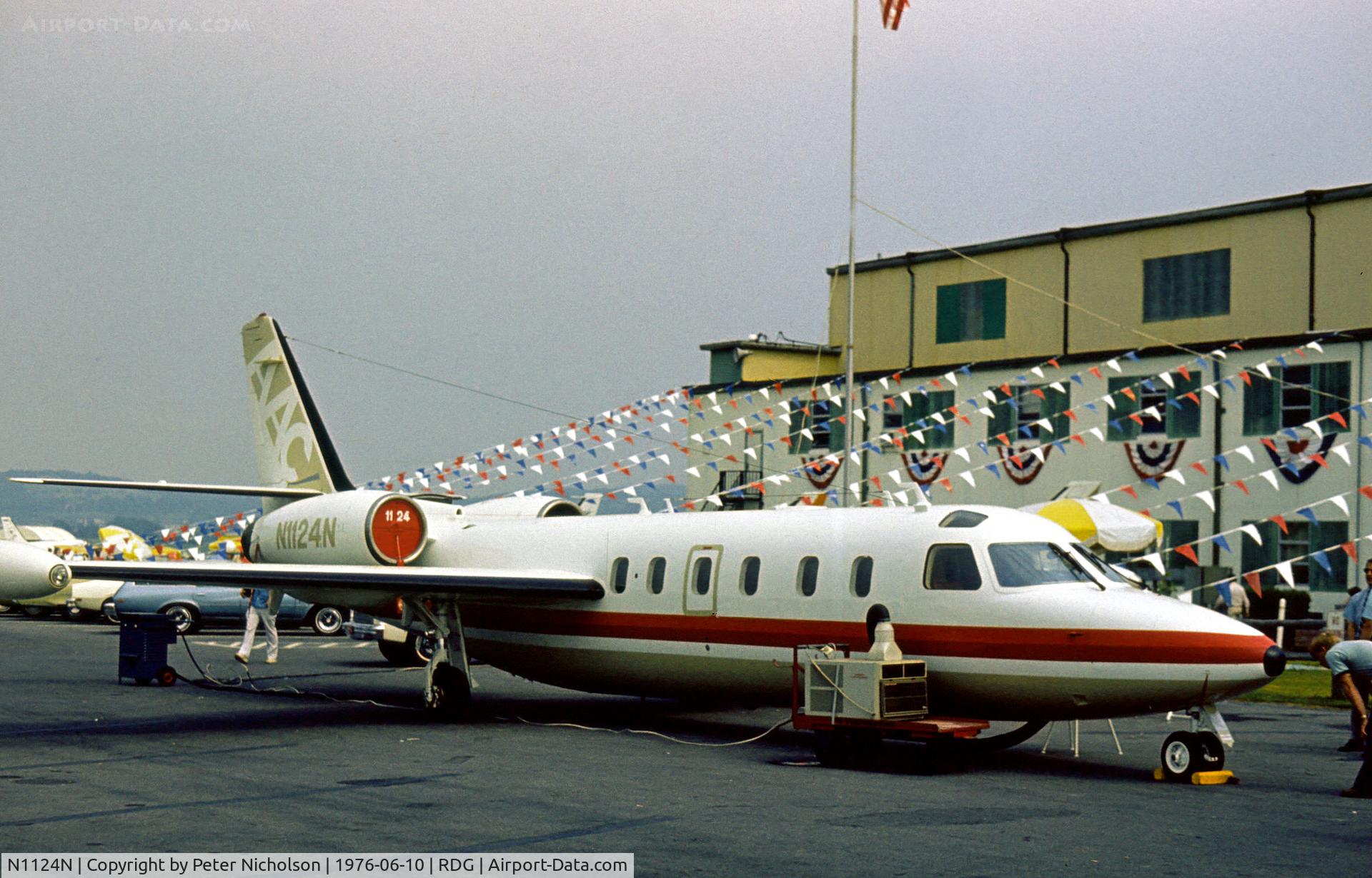 N1124N, 1976 Israel Aircraft Industries IAI-1124 Westwind C/N 201, Westwind 1124 on display at the 1976 Reading Airshow.