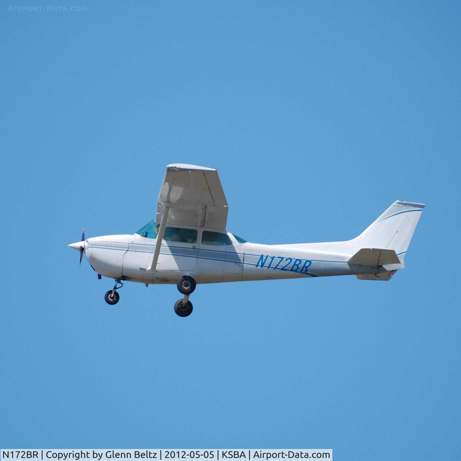N172BR, 1975 Cessna 172M C/N 17265776, Departing over Goleta beach on May 5, 2012.