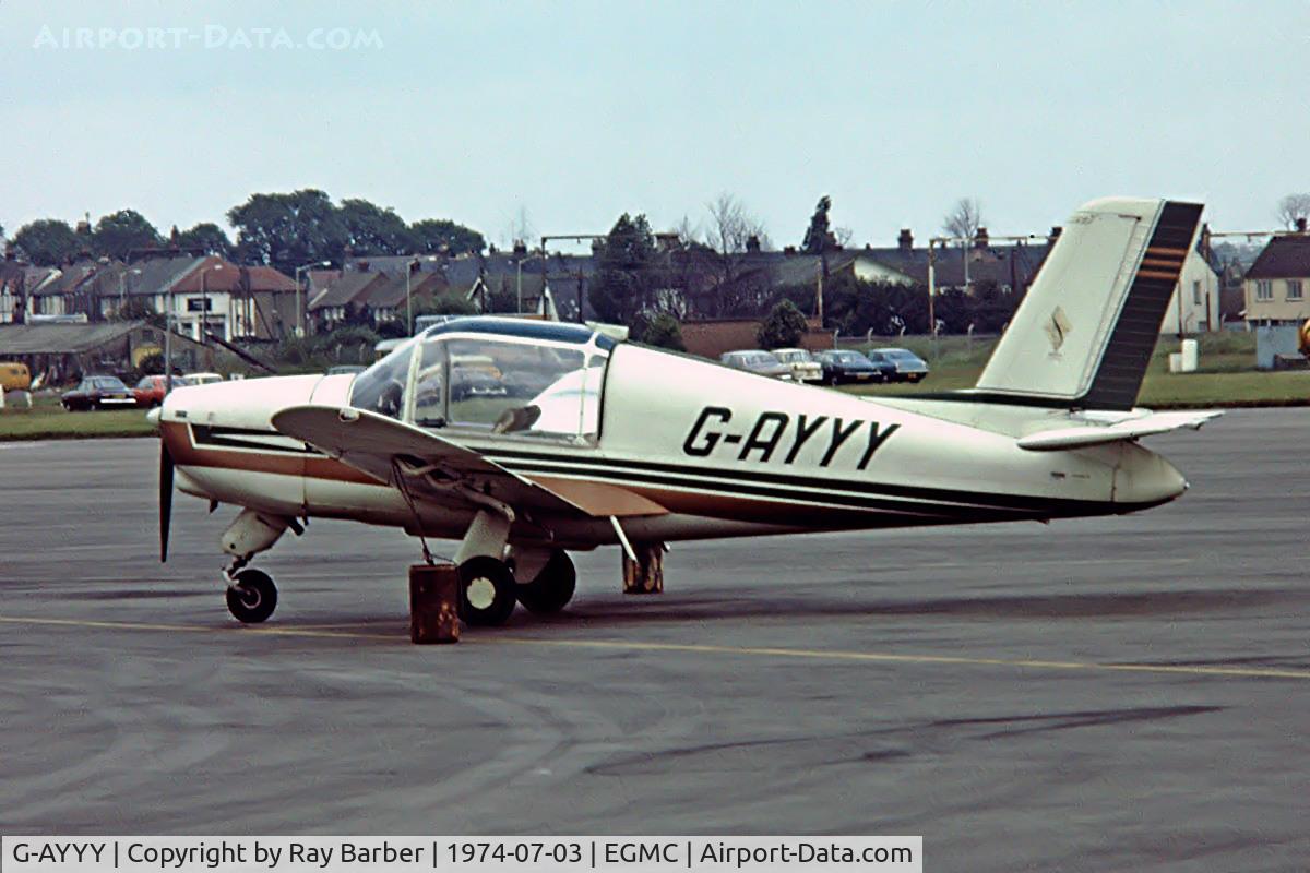 G-AYYY, 1971 Socata MS-880B Rallye Club C/N 1849, Socata MS.880B Rallye Club [1849] Southend~G 03/07/1974