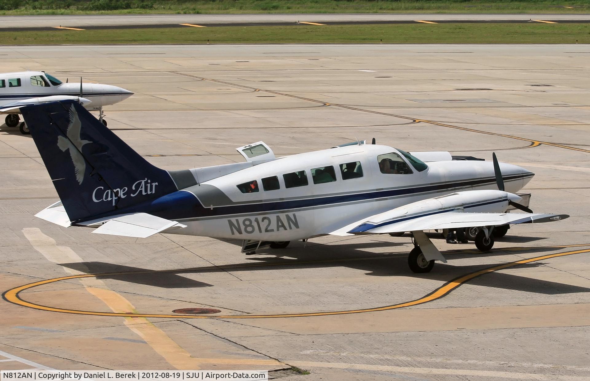 N812AN, 1979 Cessna 402C C/N 402C0229, One of Cape Air's many Cessna 402Cs awaits her next load of passengers at San Juan.