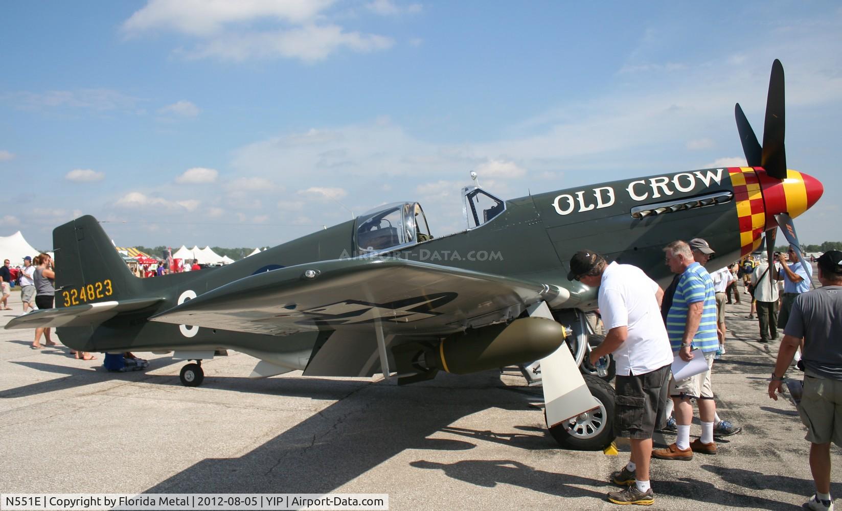 N551E, 1943 North American P-51B-1NA Mustang C/N 102-24700, Old Crow