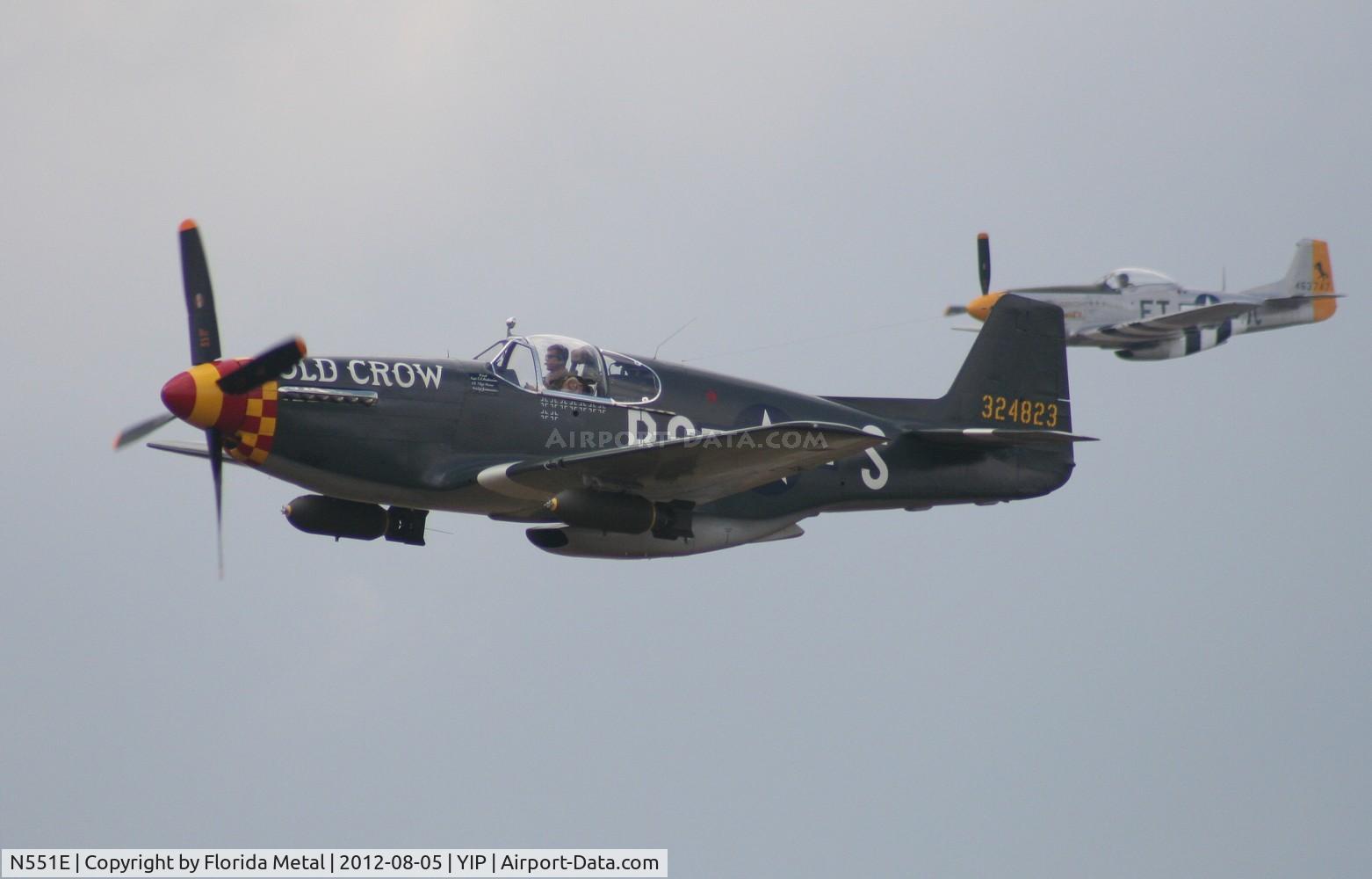 N551E, 1943 North American P-51B-1NA Mustang C/N 102-24700, Old Crow
