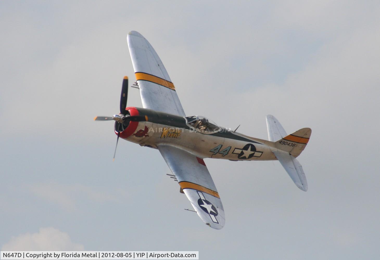 N647D, 1944 Republic P-47D Thunderbolt C/N 8955583, P-47D Wicked Wabbit