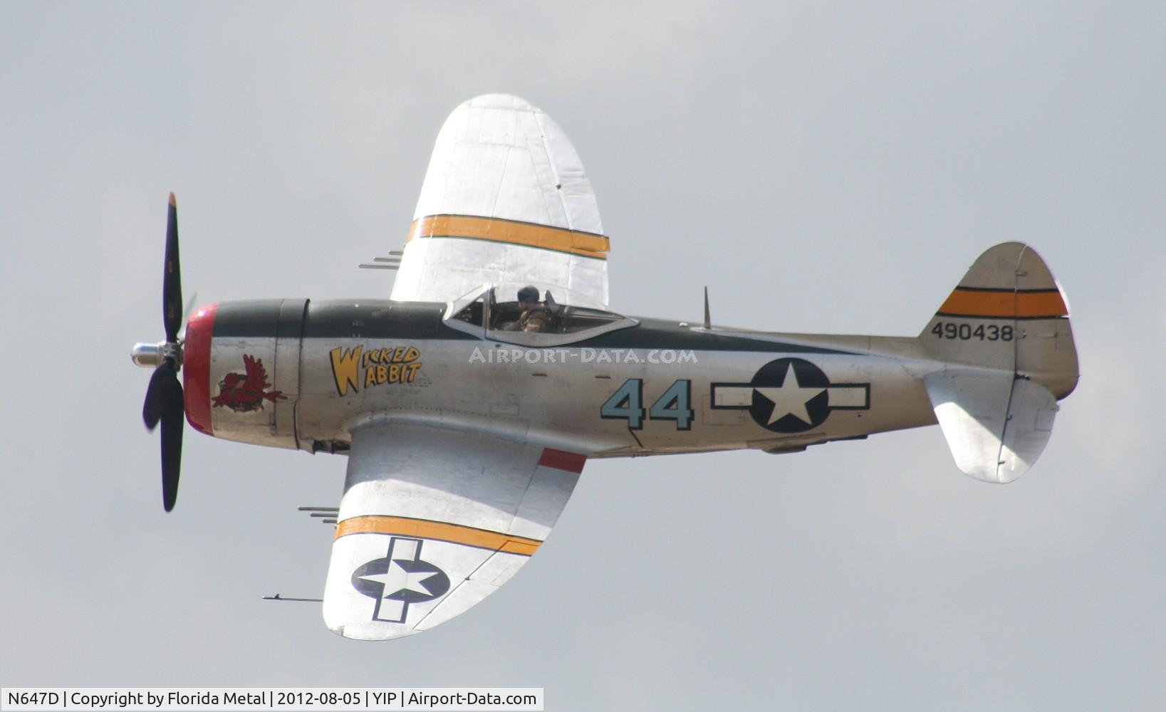 N647D, 1944 Republic P-47D Thunderbolt C/N 8955583, P-47D Wicked Wabbit