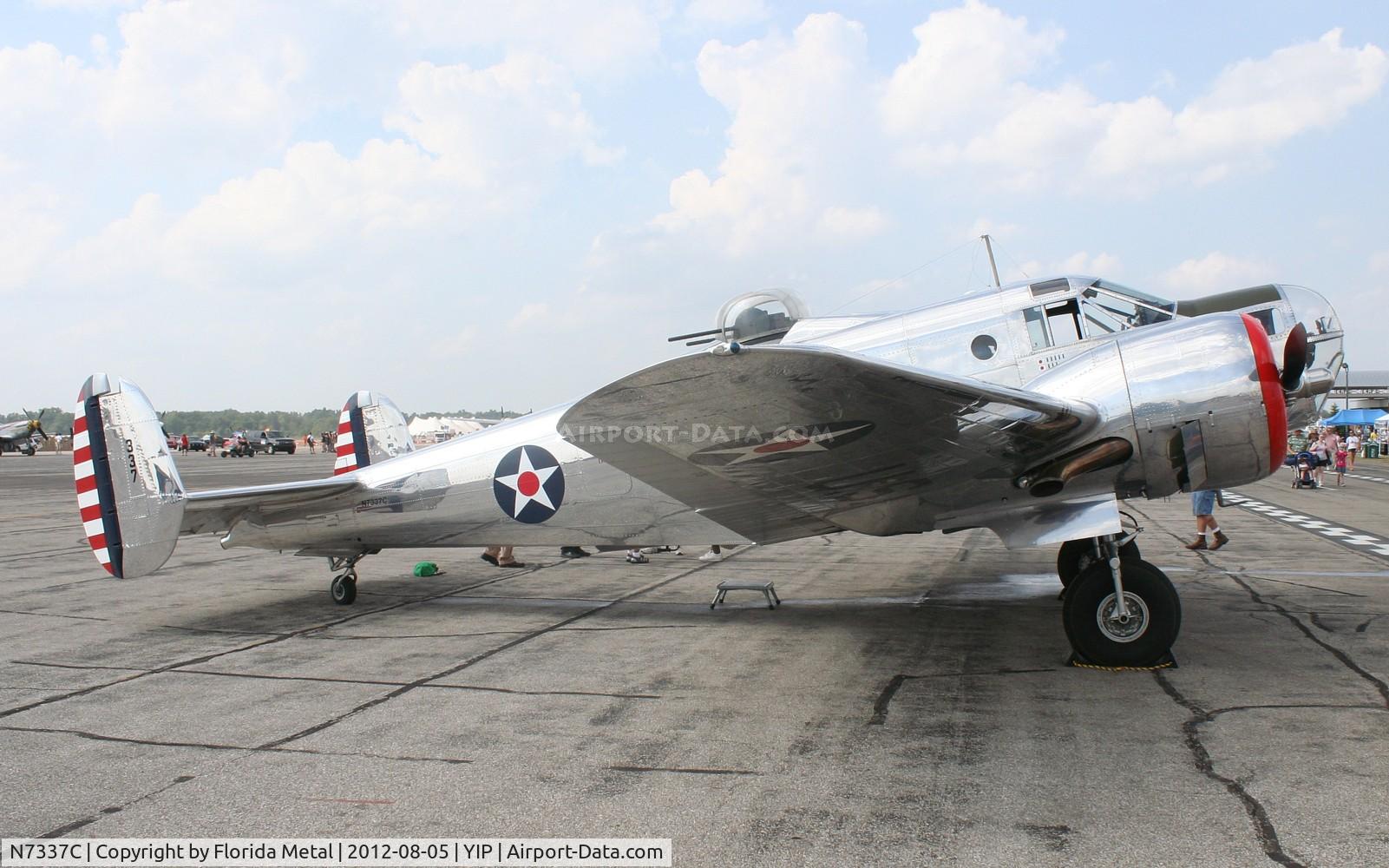 N7337C, 1943 Beech AT-11 Kansan C/N 4597, 3 Hits and a Miss