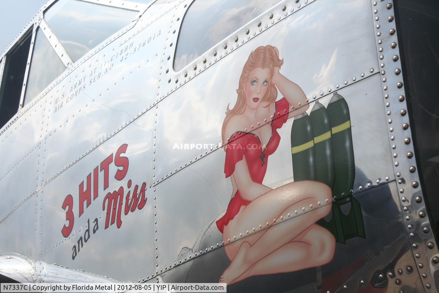 N7337C, 1943 Beech AT-11 Kansan C/N 4597, 3 Hits and a Miss AT-11