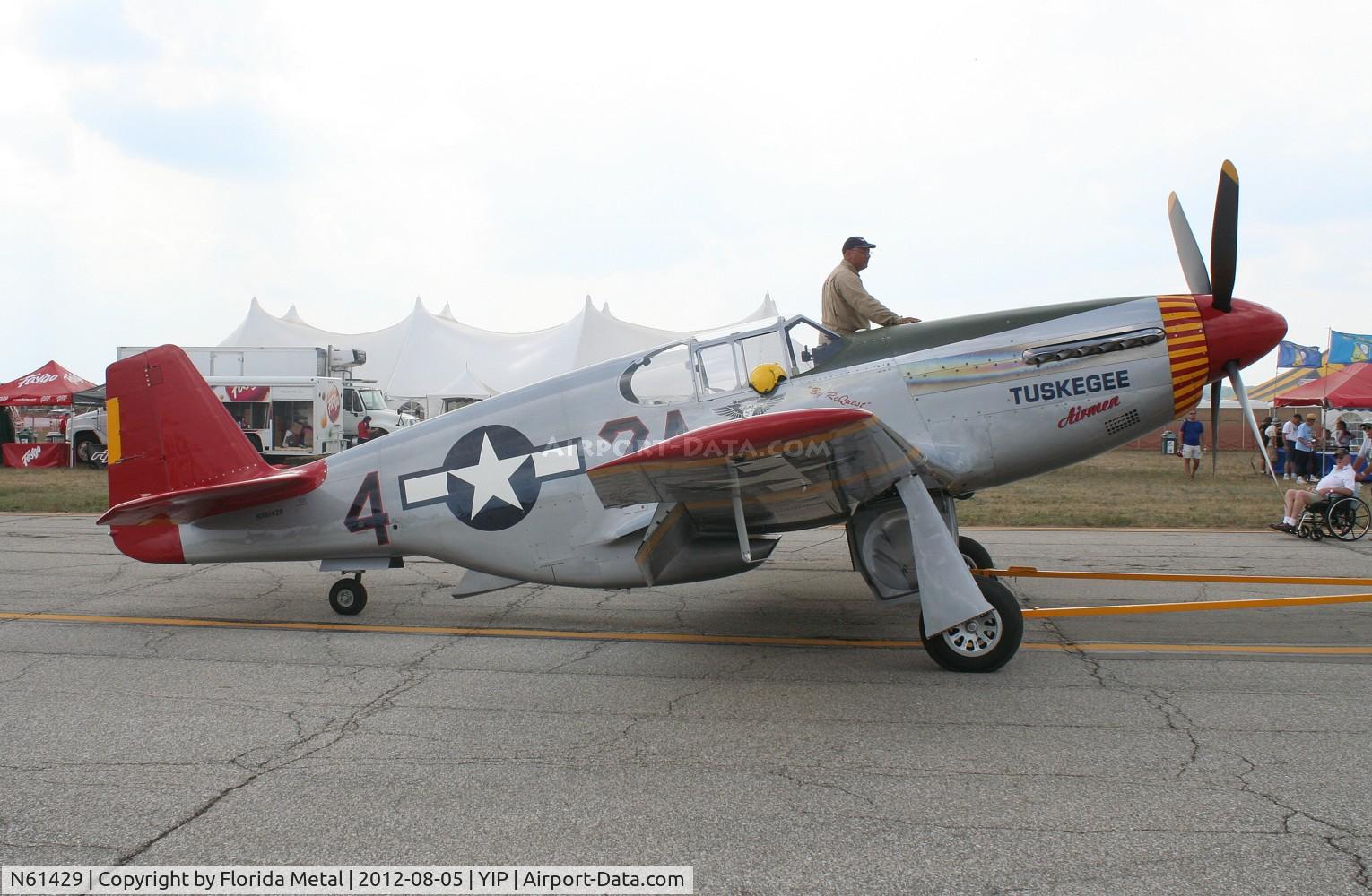 N61429, 1942 North American P-51C Mustang C/N 103-26199, Red Tail Mustang