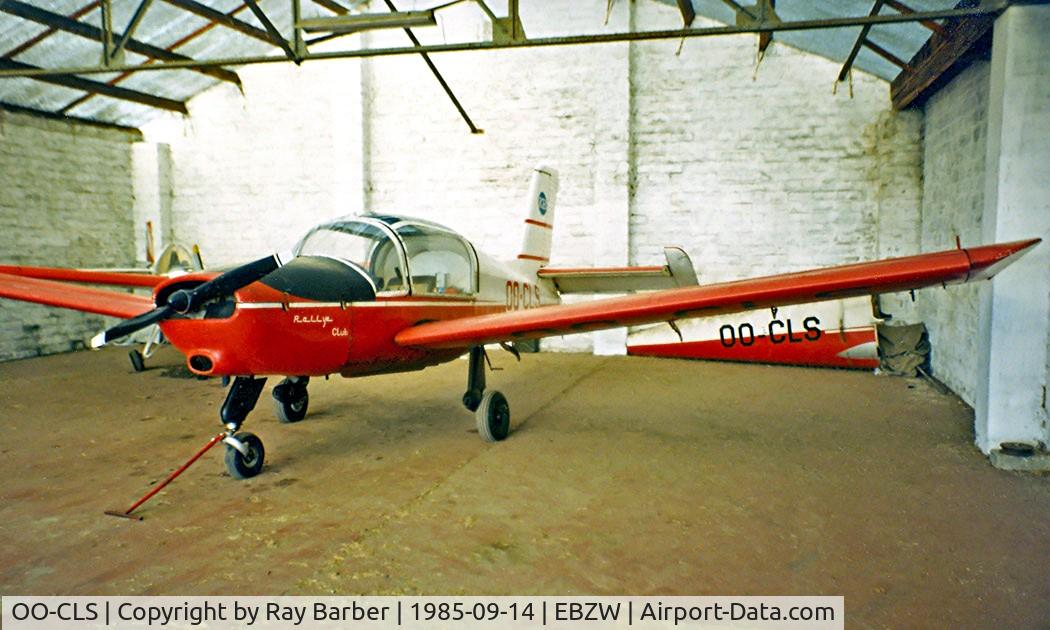 OO-CLS, 1968 Socata MS-880B Rallye Club C/N 1194, Socata MS.880B Rallye Club [1194] Genk-Zwartberg~OO 14/09/1985.Notice old fuselage in the background.