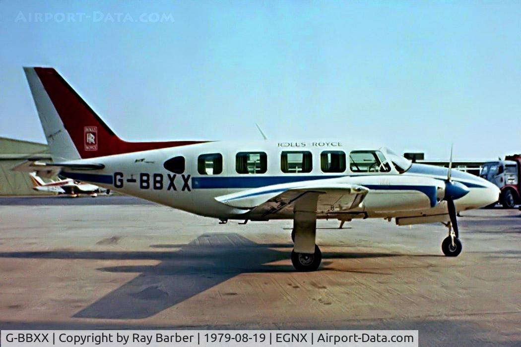G-BBXX, 1974 Piper PA-31-350 Chieftain C/N 31-7405402, Piper PA-31-350 Navajo Chieftain [31-7405402] (Rolls Royce) East Midlands Airport~G 19/08/1979