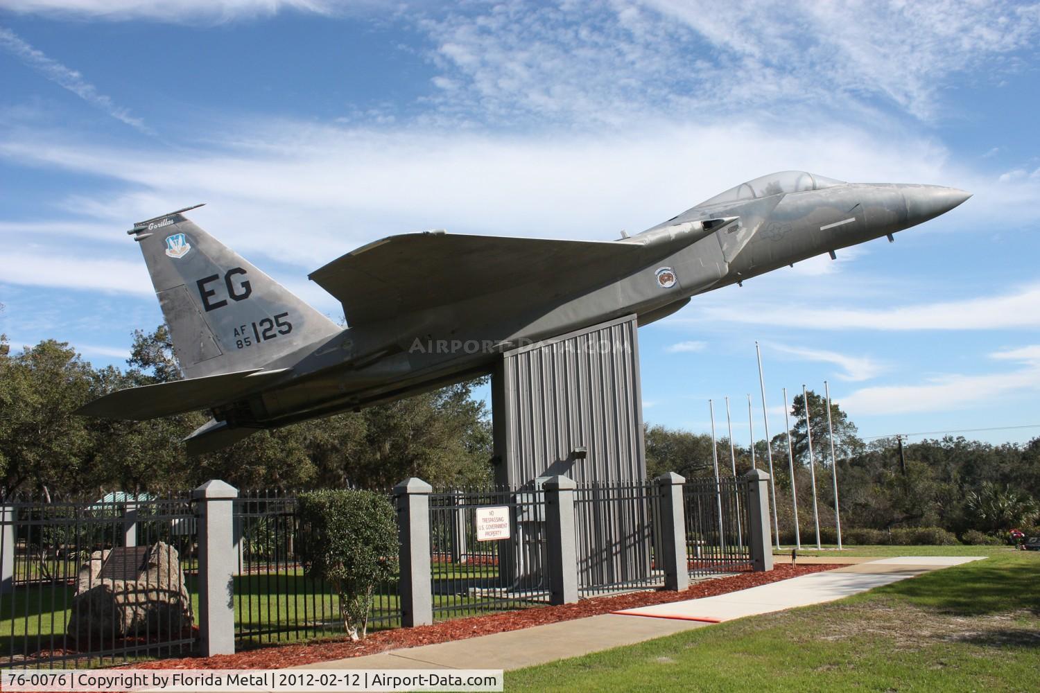 76-0076, 1976 McDonnell Douglas F-15A Eagle C/N 0265/A228, F-15 Eagle in park in Debary FL